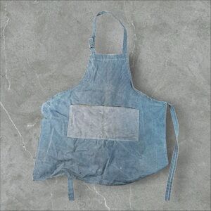 Vintage Housewears‎ Apron  Adult OSFA Blue White Hickory Striped True 50s Rare